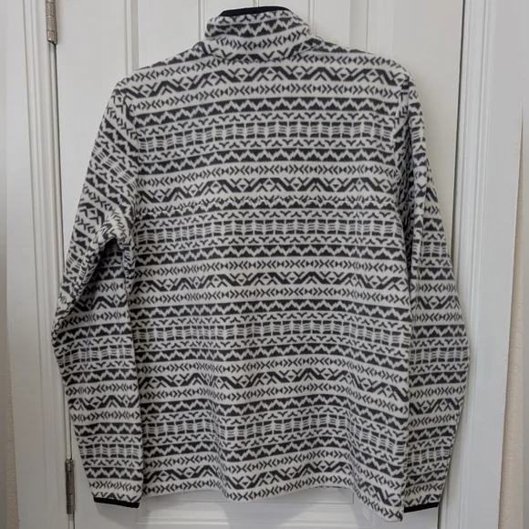 Columbia Quarter Snap Fleece Pullover Black And White Winter Mix Size L - Picture 9 of 9